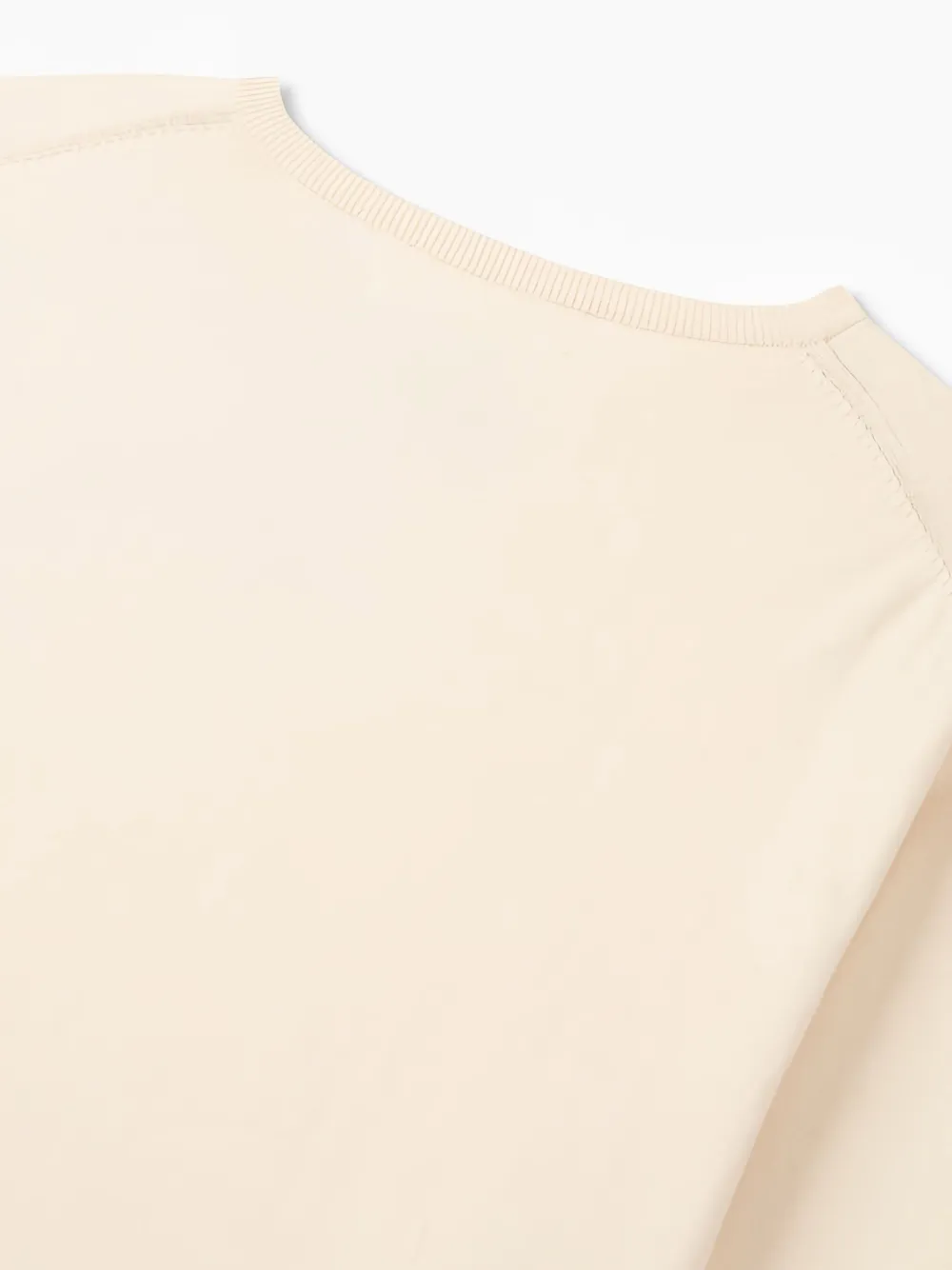 Man On The Boon. T-shirt met Henley-hals Beige