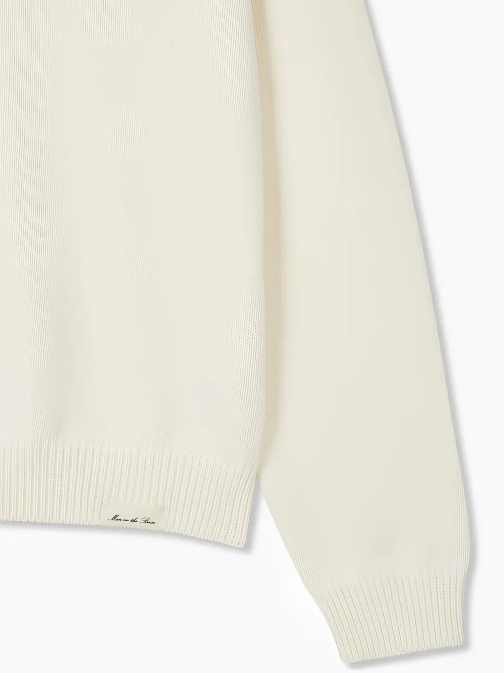 Man On The Boon. Trui met logopatch Wit