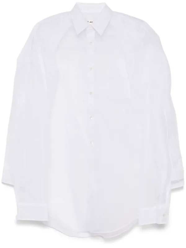 Comme des Garçons Long-sleeved Shirt in White