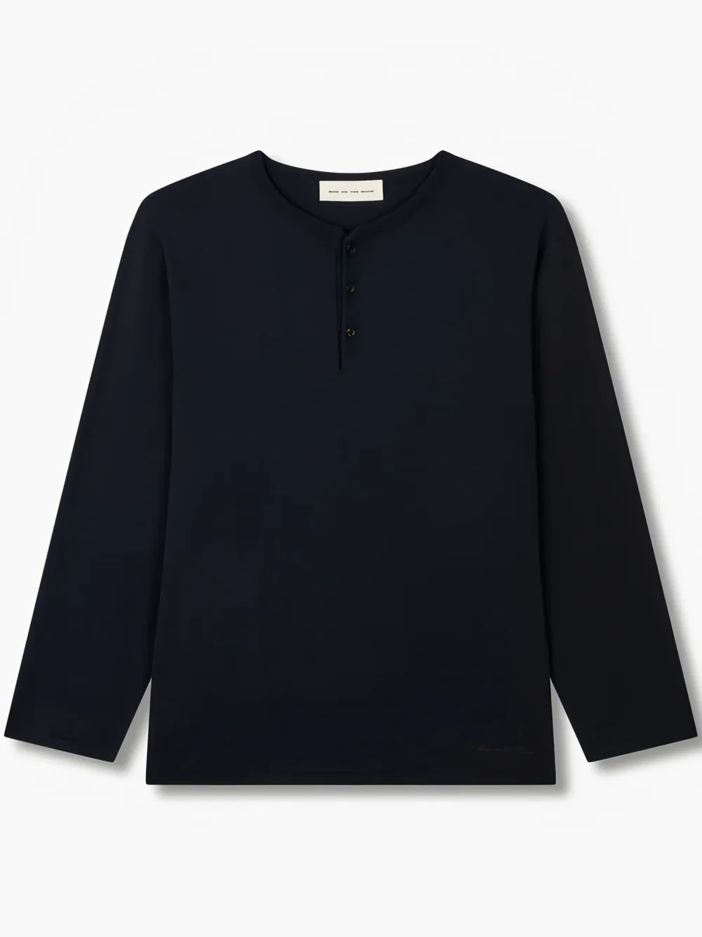 Man On The Boon. Henley-neck Shirt In Blue