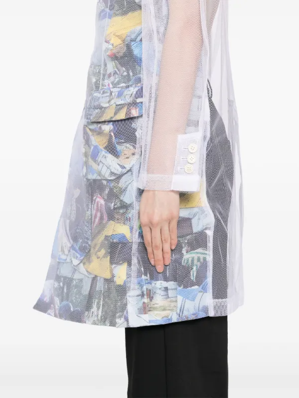 Comme Des Garçons プリント コート | ホワイト | FARFETCH JP