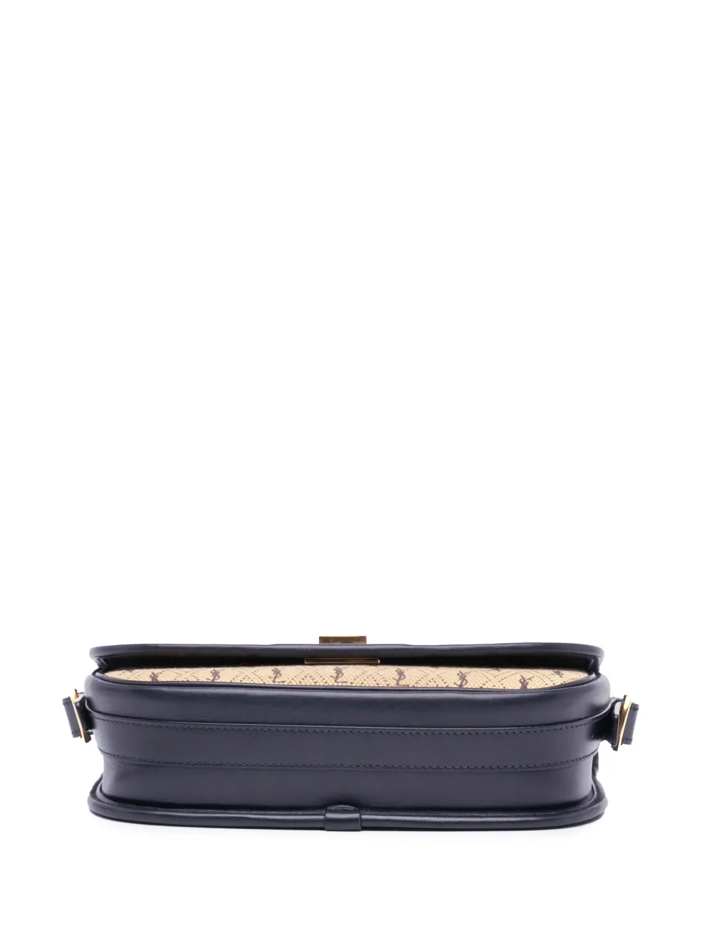 Pre-owned Saint Laurent 2019 Small Canvas Monogram All Over Crossbody Bag In Brown