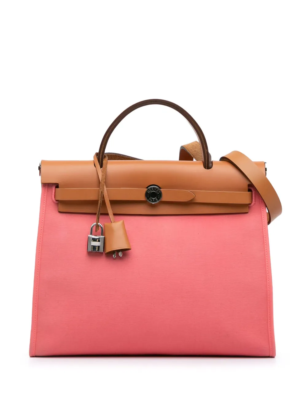 Hermès Pre-Owned 2017 トワル エールバッグ ジップ 31 サッチェルバッグ - ピンク Hermès Pre-Owned 2017 トワル エールバッグ ジップ 31 サッチェルバッグ - ピンク