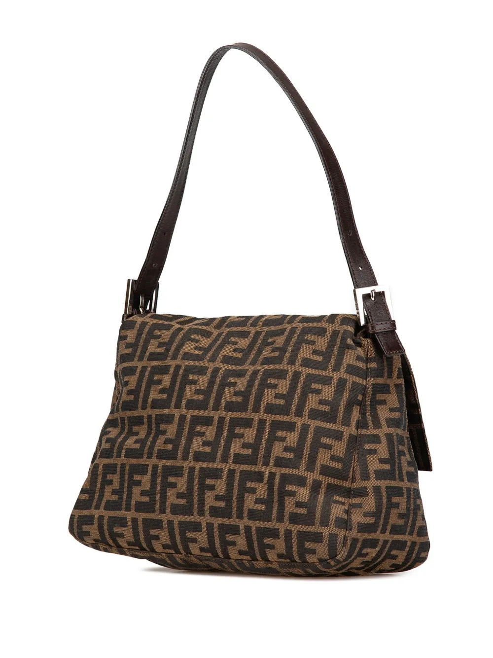 Fendi Pre-Owned 2000-2010 Zucca Canvas Mamma Forever shoulder bag - Bruin