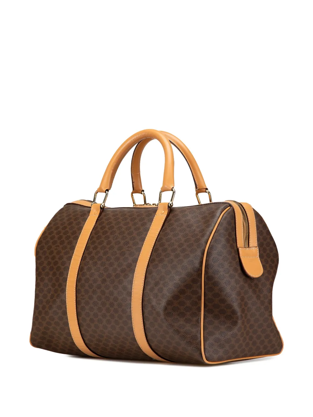 Céline Pre-Owned 2013 Macadam Coated Canvas boston bag - Bruin