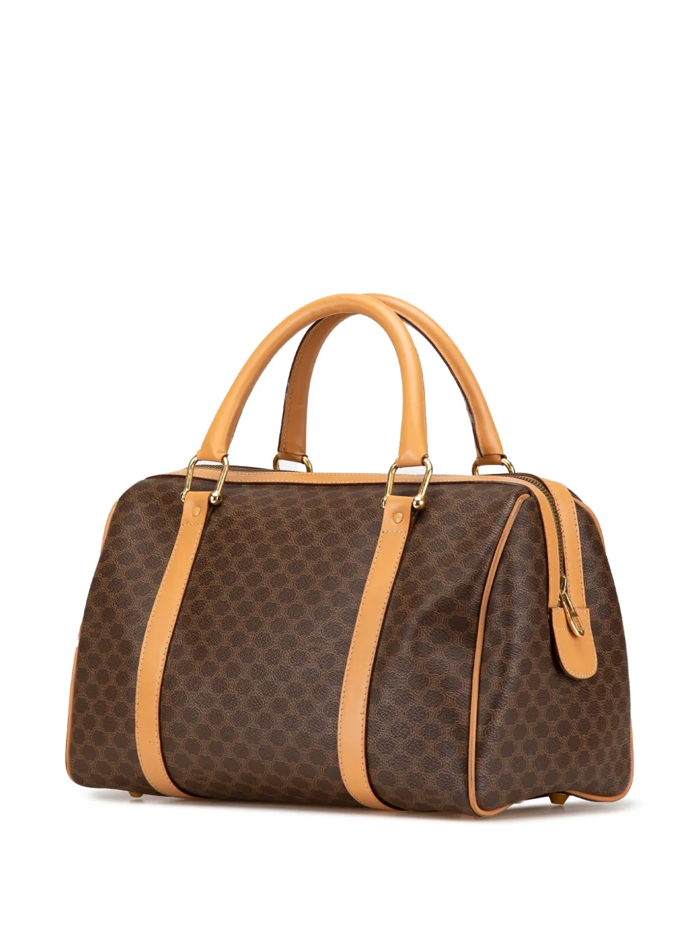 Céline Pre-Owned 2013 Macadam Coated Canvas boston bag - Bruin