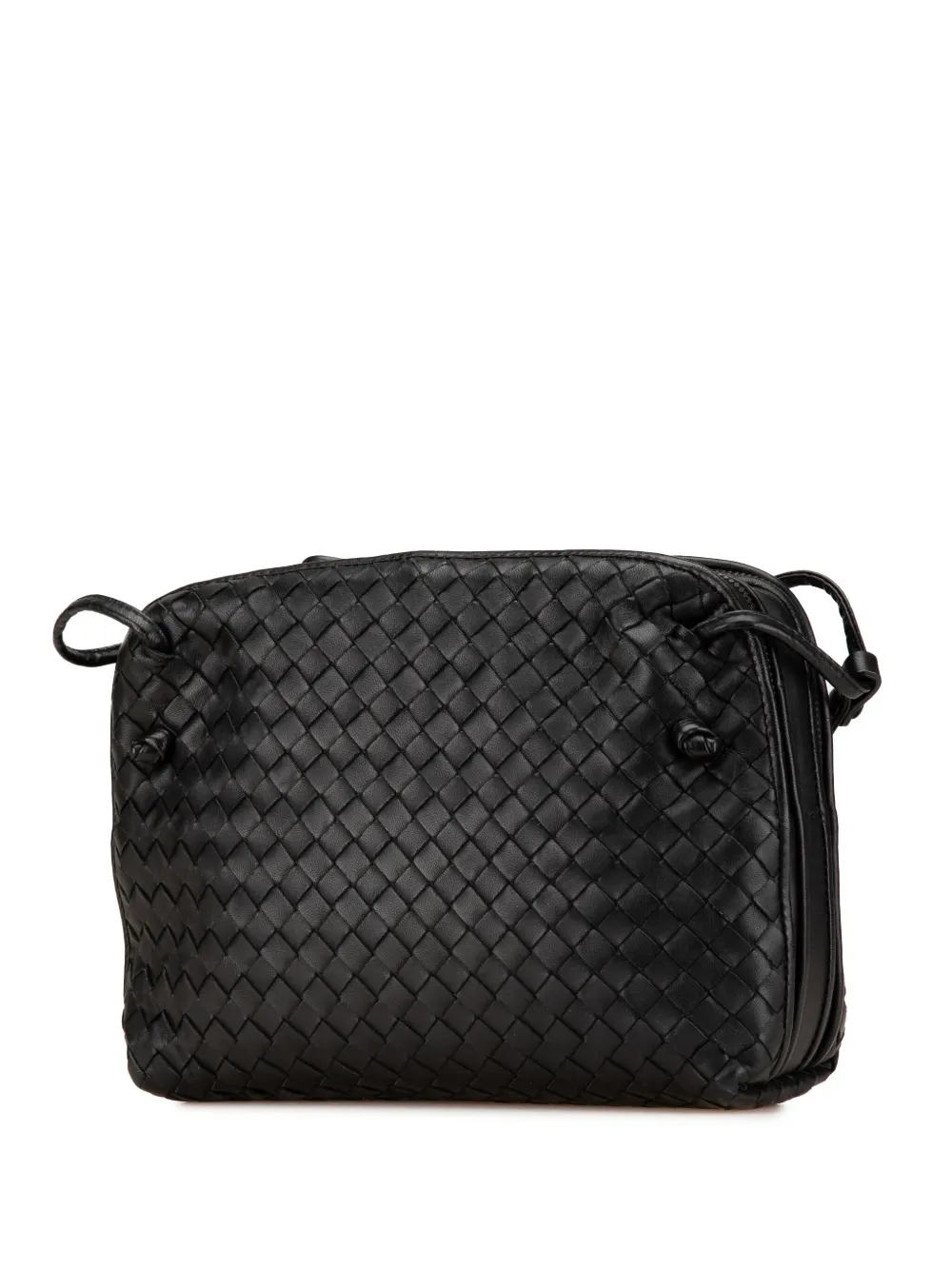 Bottega Veneta Pre-Owned 2012-2024 Medium Nappa Intrecciato Nodini crossbody bag - Zwart