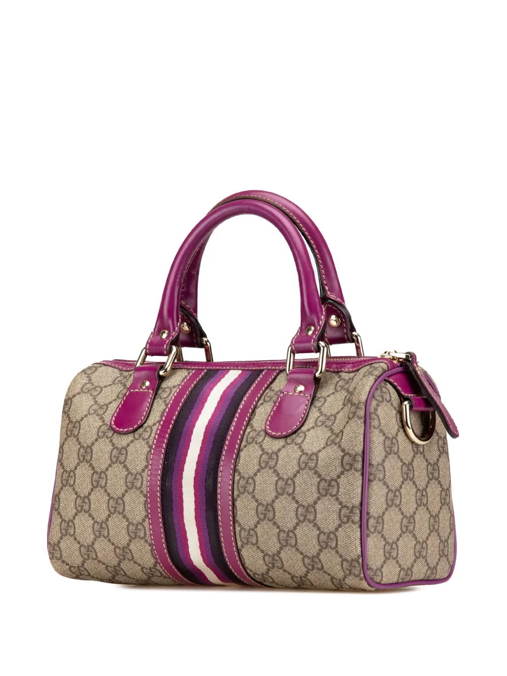 Gucci Pre-Owned 2000-2015 Mini GG Supreme Joy Web boston bag - Bruin