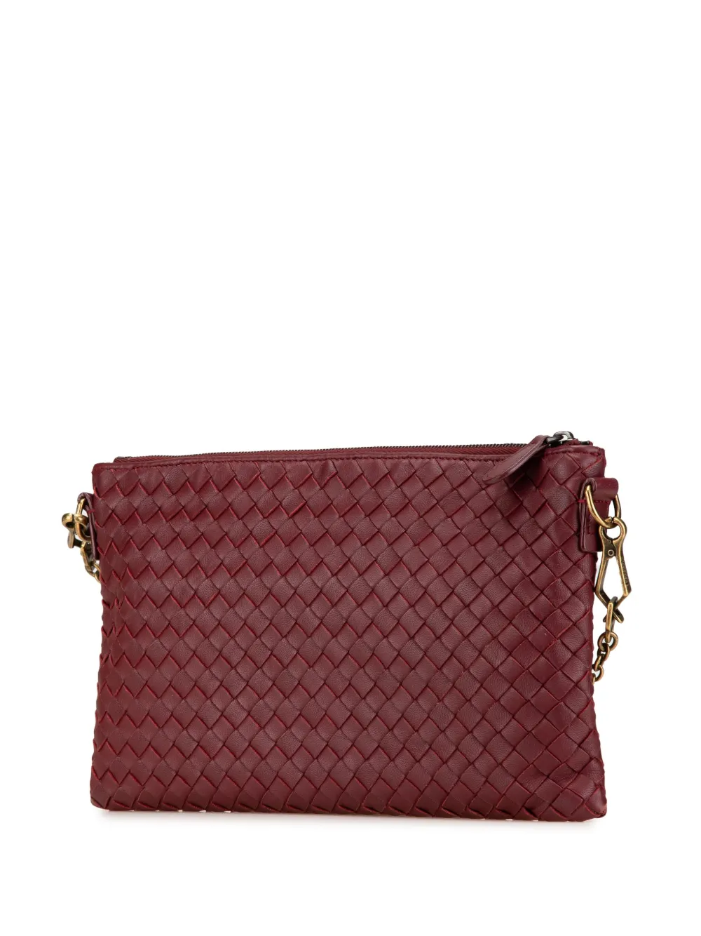 Bottega Veneta Pre-Owned 2012-2024 Nappa Intrecciato Wallet On Chain crossbody bag - Rood