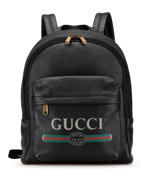 Gucci Pre-Owned 2000-2015 Leather Logo backpack