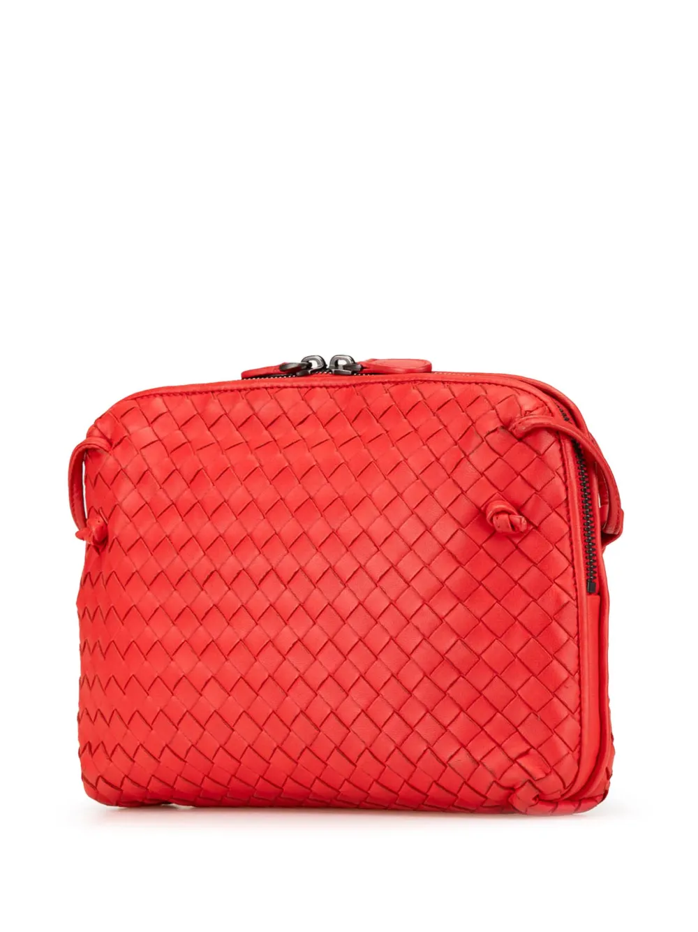 Bottega Veneta Pre-Owned 2012-2024 Medium Nappa Intrecciato Nodini crossbody bag - Rood