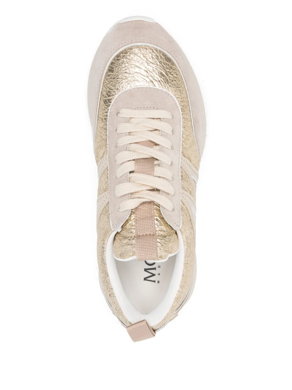 Moncler Pacey leren sneakers Goud