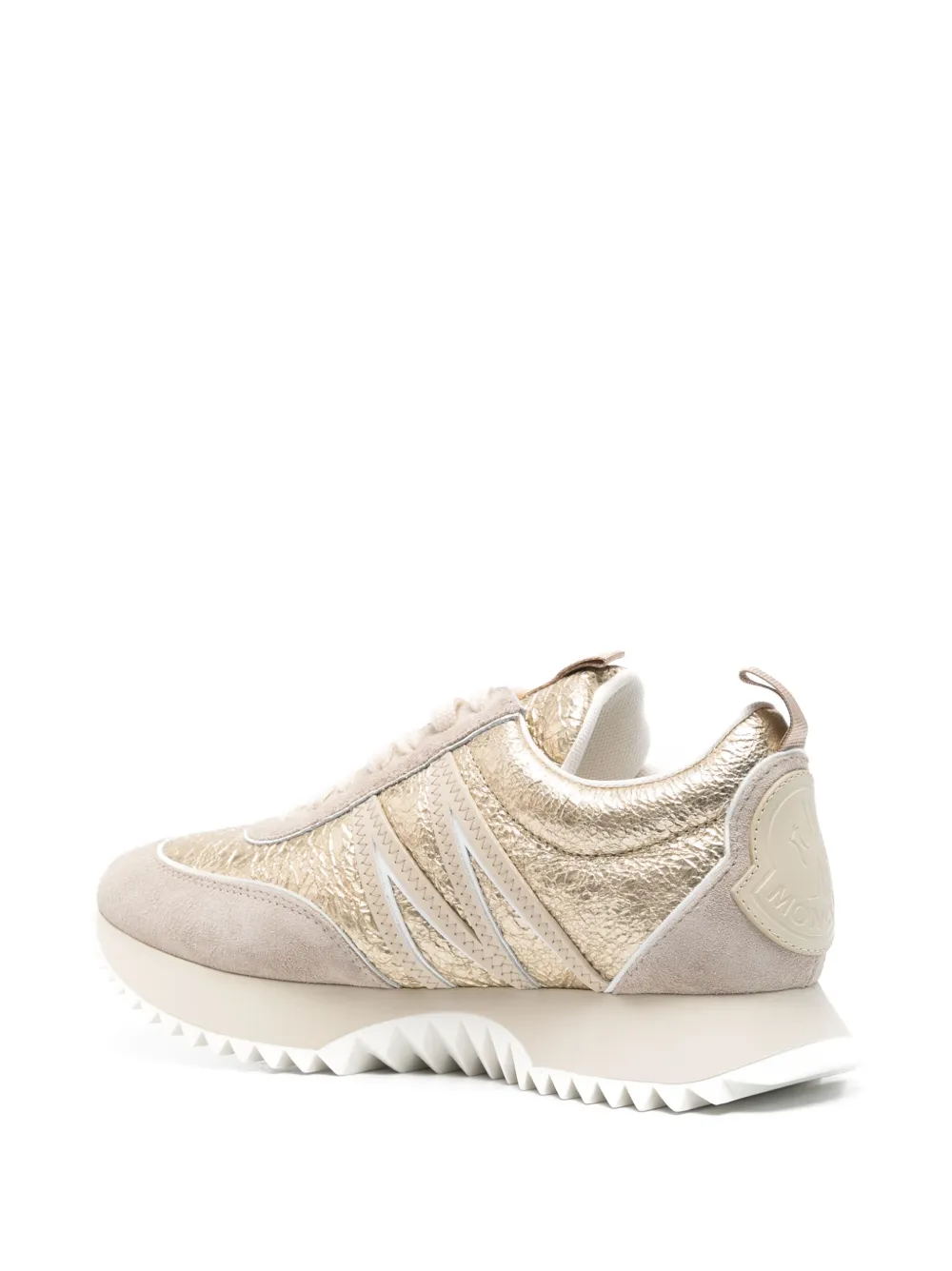 Moncler Pacey leren sneakers Goud