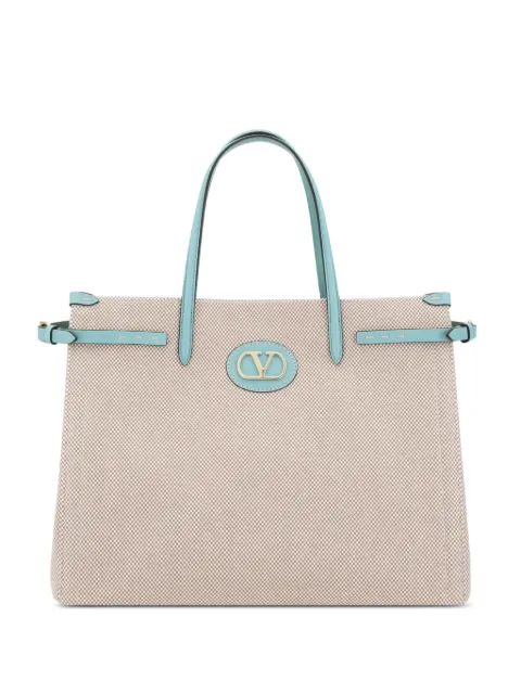 Valentino Garavani Two-tone canvas Antibes shopping bag  