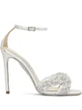 Aquazzura 105mm Melodie crystal-embellished sandals - White