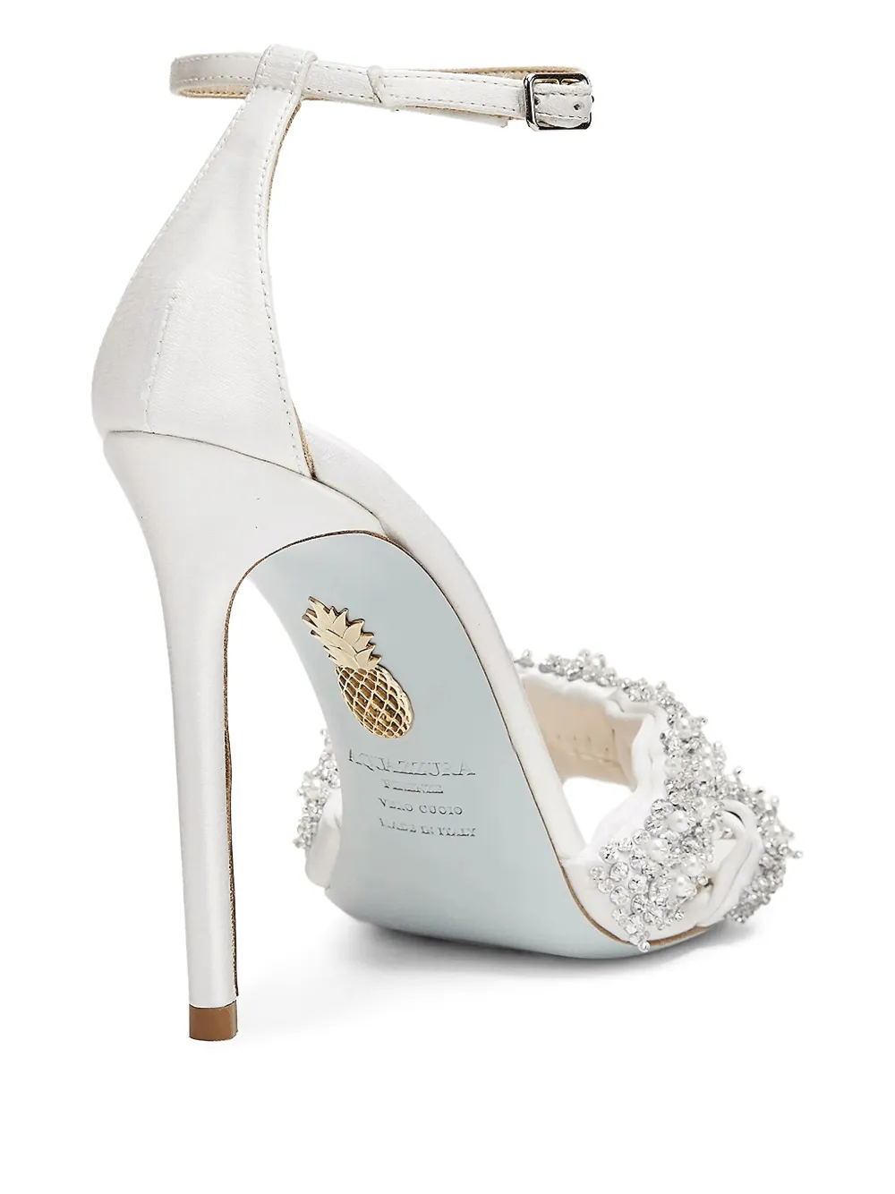 Aquazzura 105 mm Melodie sandalen verfraaid met kristallen Wit