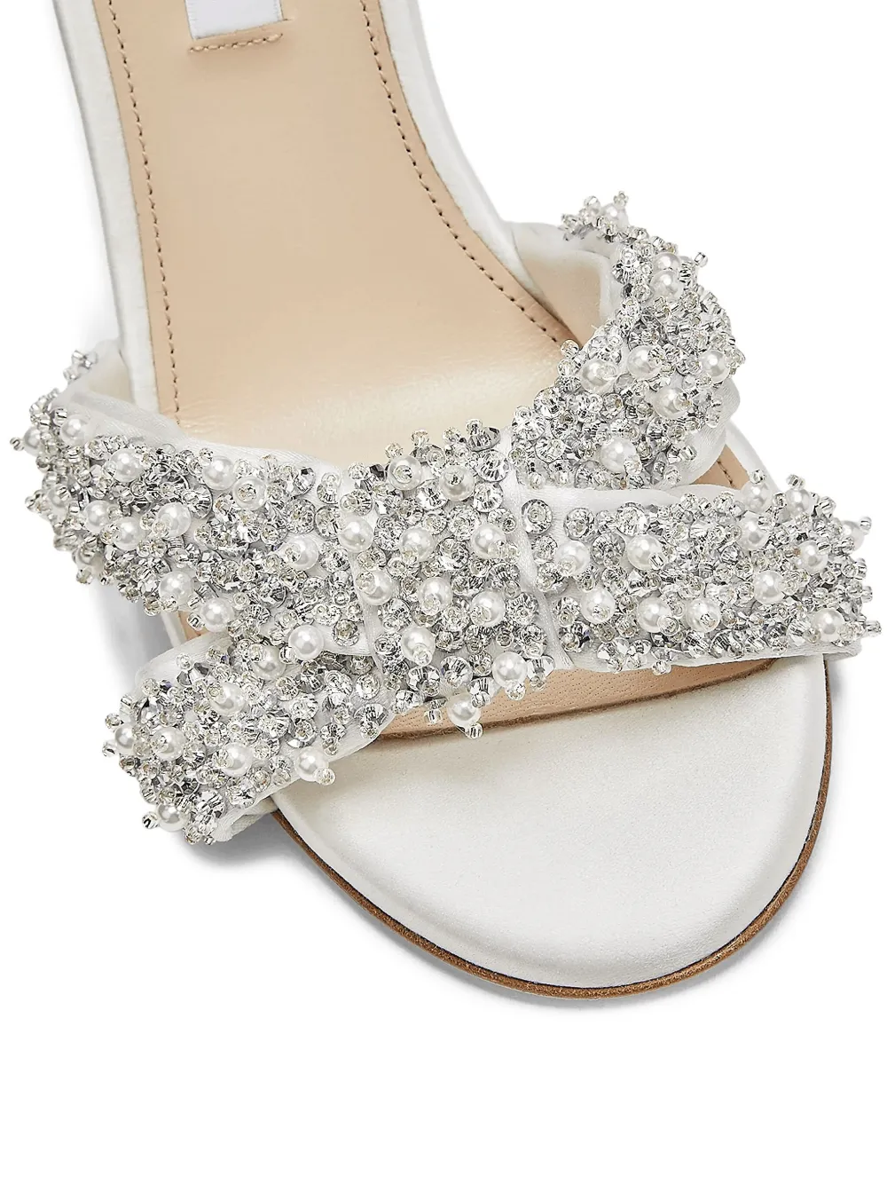 Aquazzura 105 mm Melodie sandalen verfraaid met kristallen Wit