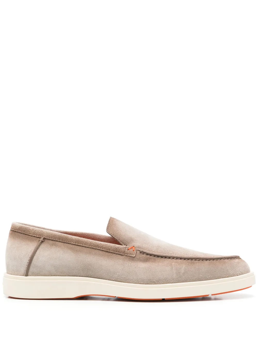 Santoni suede loafers Grey