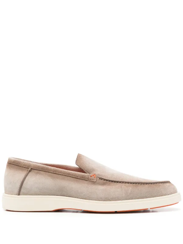 Santoni スエード ローファー | グレー | FARFETCH JP