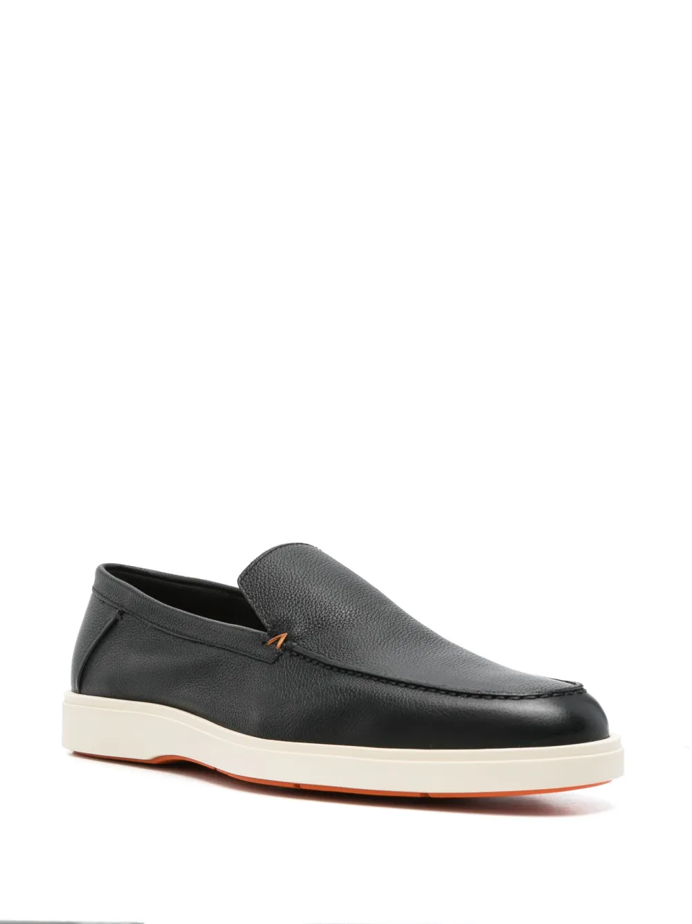 Santoni leather loafers Black