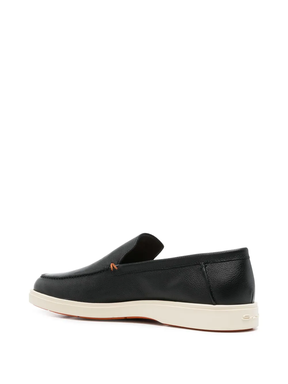 Santoni leather loafers Black