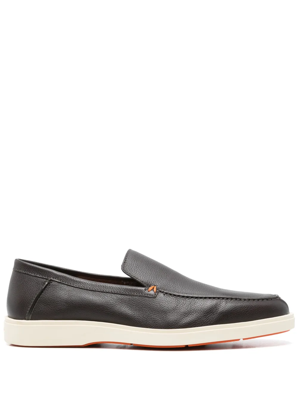 Santoni leather loafers Brown