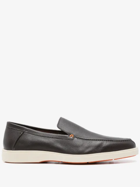 Santoni leather loafers