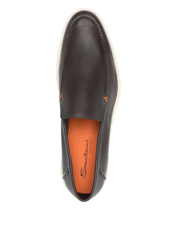 Santoni ブラウン レザー ローファー Santoni レザーローファー | ブラウン | FARFETCH JP