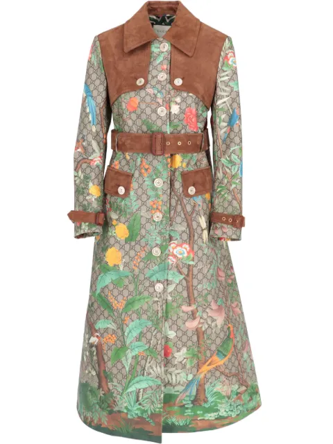 Gucci Pre-Owned 2016 floral-motif trench coat