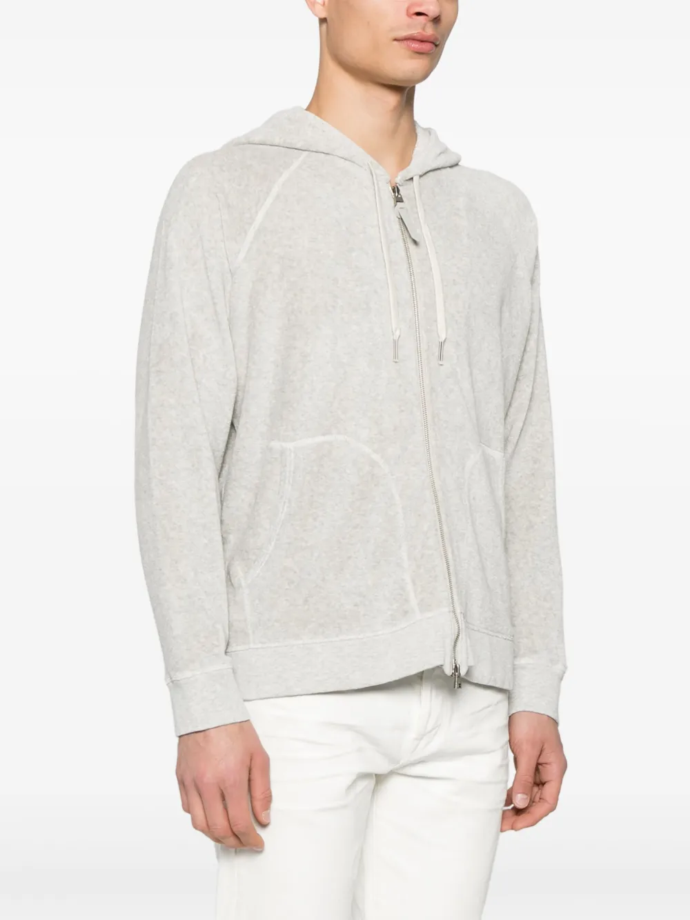 Tom Ford Garment-dyed Cotton-jersey Sweatshirt In Grey