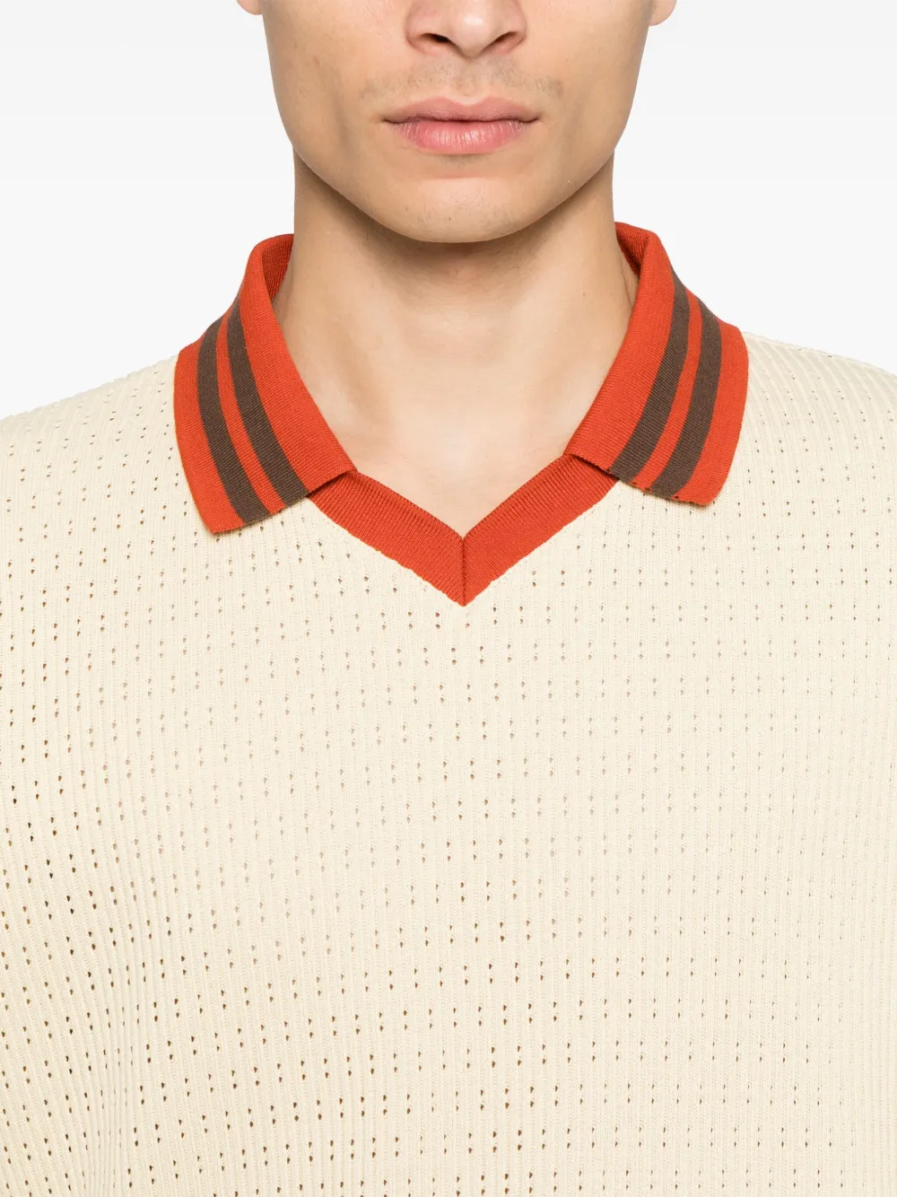 Drôle De Monsieur Le Ajouré T-shirt Beige