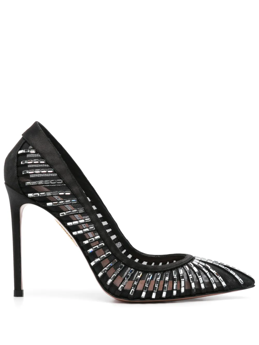 Aquazzura 105mm Passions Crystal pump Black