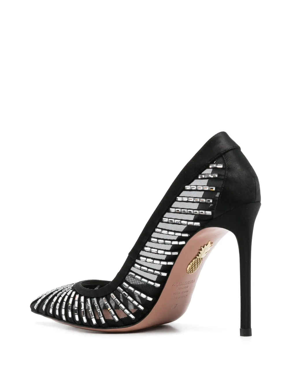 Aquazzura 105mm Passions Crystal pumps Black