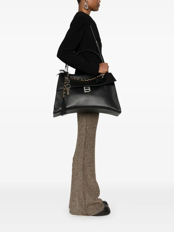Balenciaga Hourglass Soft Tote Bag | Black | FARFETCH