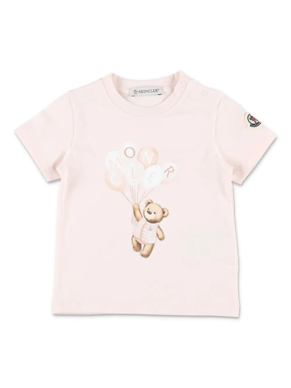 Moncler Enfant T-shirt met logoprint Roze