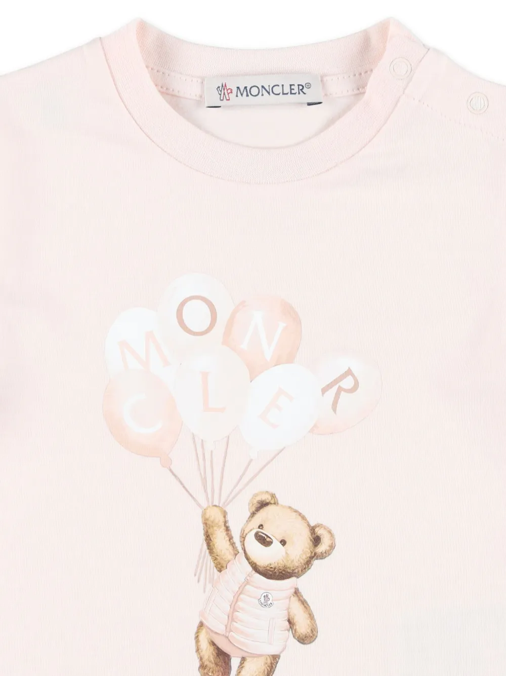 Moncler Enfant T-shirt met logoprint Roze
