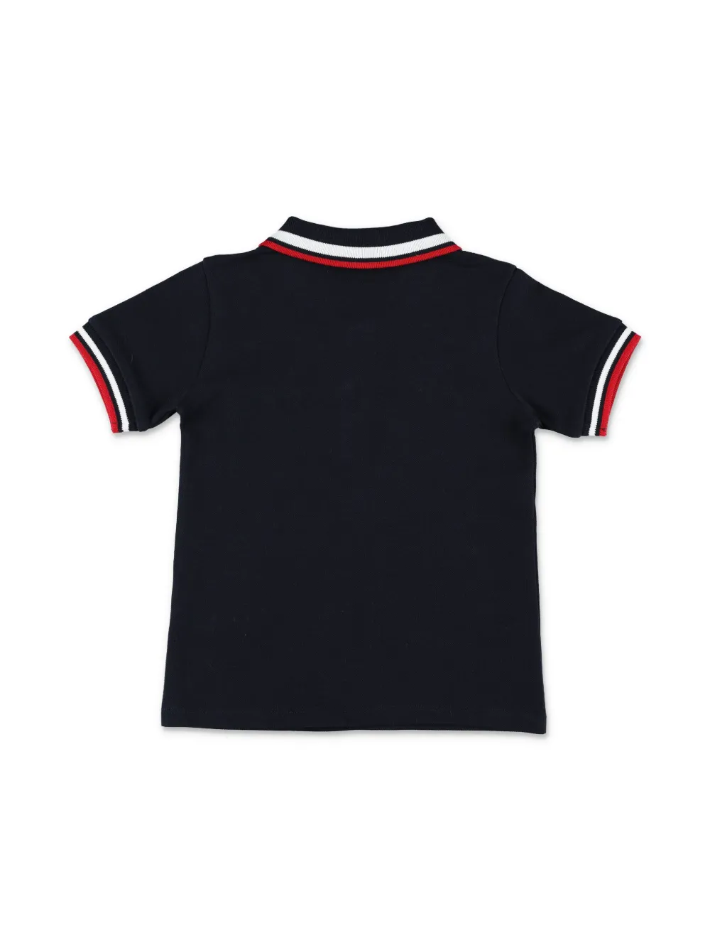 Moncler Enfant logo-patch polo shirt - Blauw