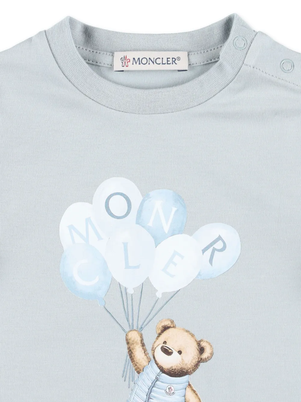 Moncler Enfant T-shirt met logoprint Grijs