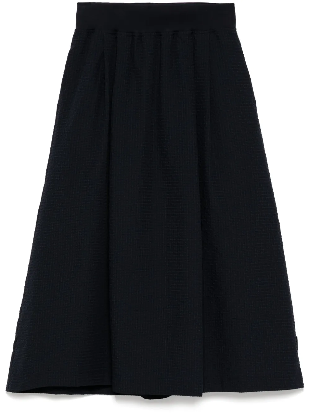 midi seersucker skirt