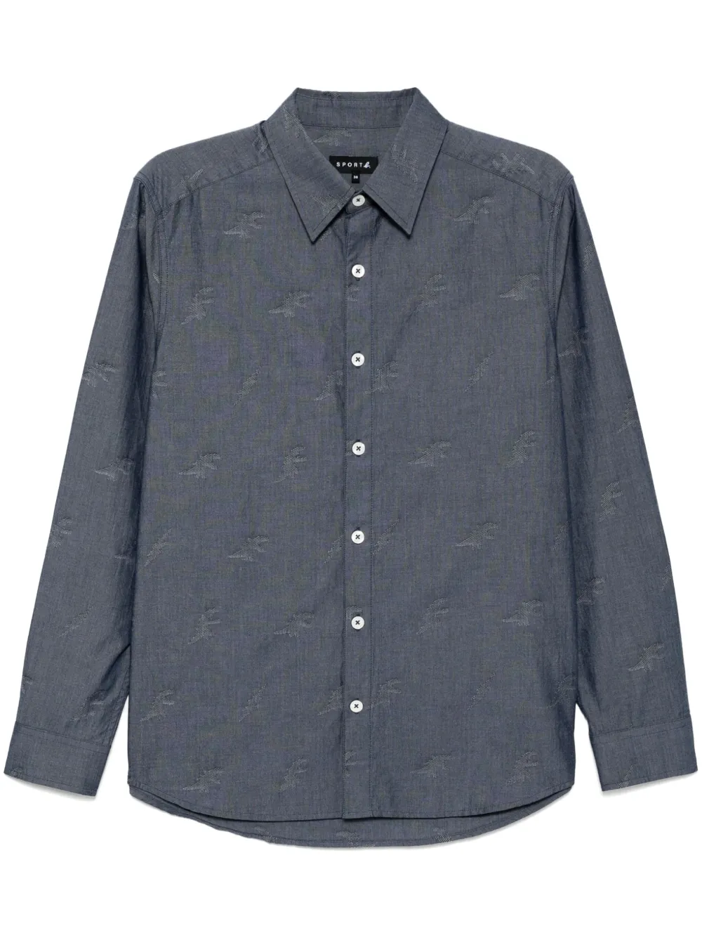 Aop-jacquard long-sleeved shirt