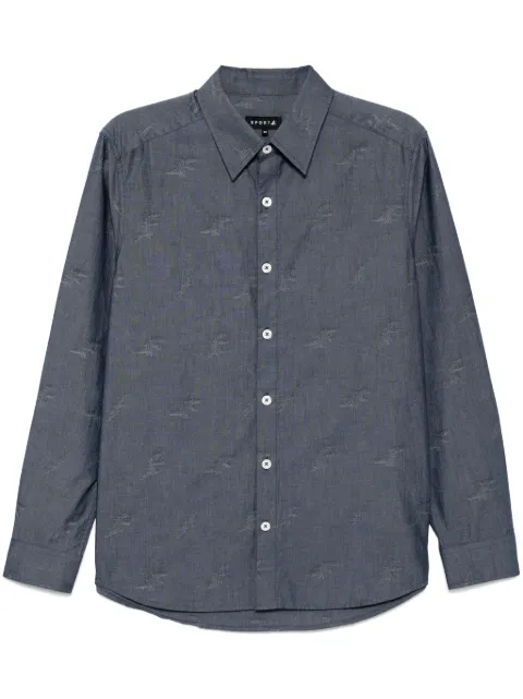 SPORT b. by agnès b.  Aop-jacquard long-sleeved shirt
