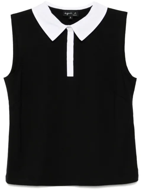 agnès b.  sleeveless polo top