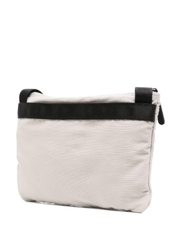 【agnes b.】\"00's messenger bag\" black Mael messenger bag in cotton canvas and leather