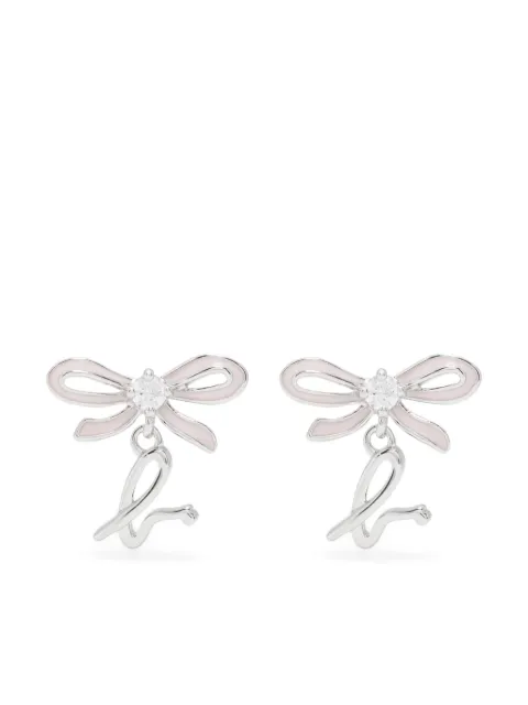 agnès b.  "wrapped in love" bow with B. earrings