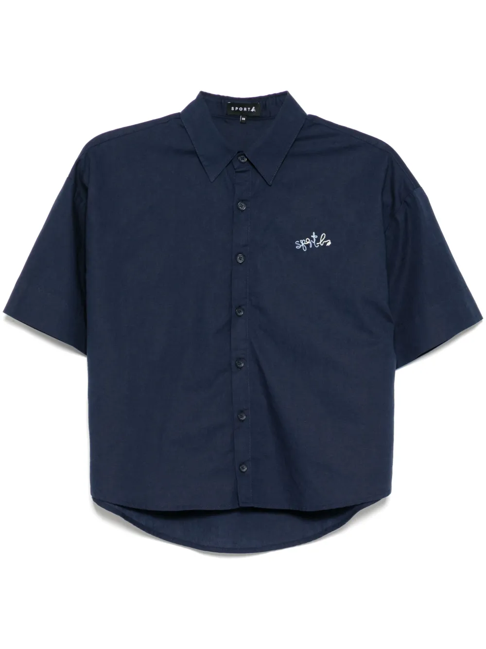 logo-embroidered shirt