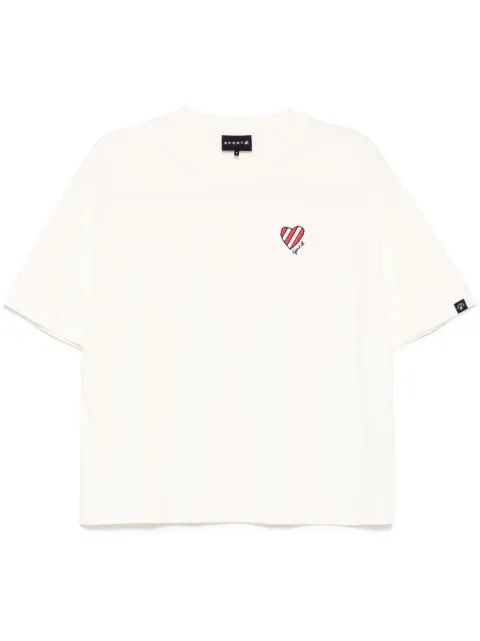 SPORT b. by agnès b.  stripe heart-embroidered T-shirt