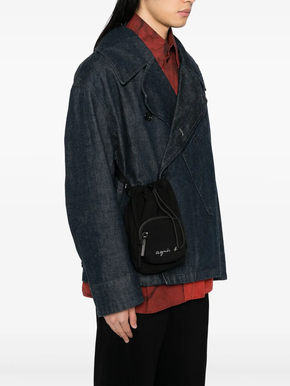 agnès b.  mini logo messenger bag | Men | Image 2