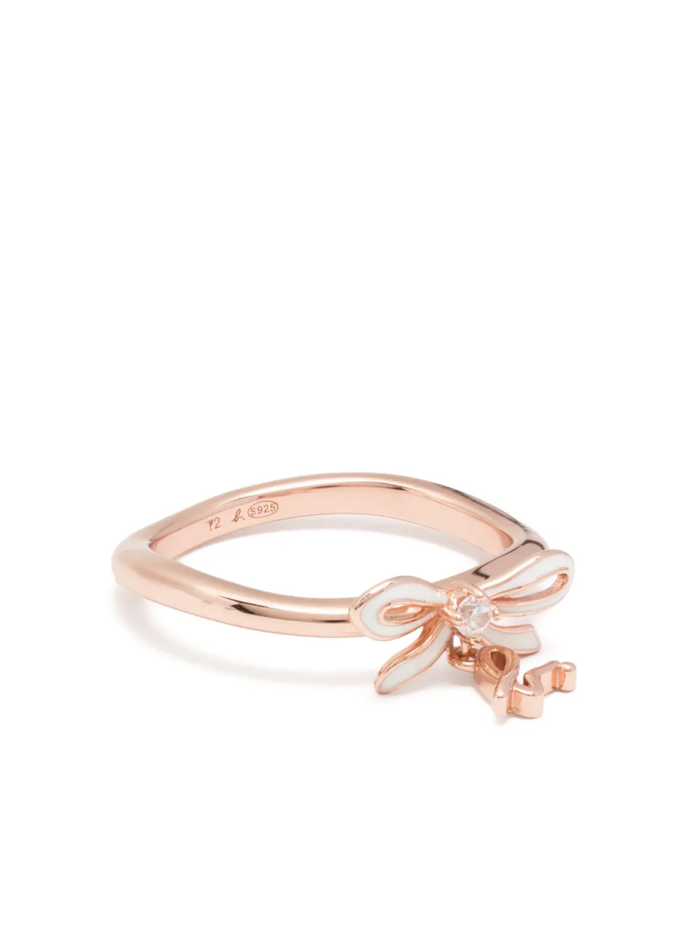 agnès b.  anillo Wrapped In Love Bow With B | rosado | Image 1