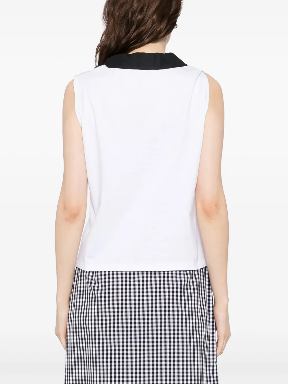 Shop Agnès B. Cotton Polo Top In 白色
