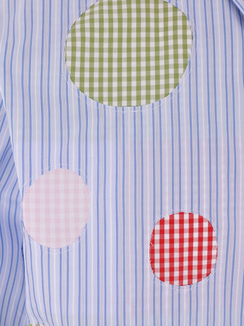Comme Des Garçons Shirt Gestreept katoenen overhemd Blauw